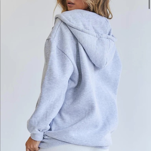 Princess Polly Florida Oversized Zip Up Sweatshirt - Picture 3 of 8